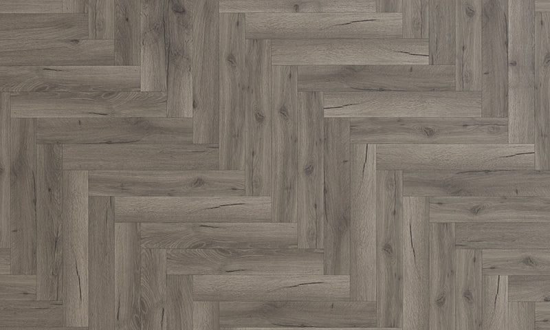 Aspen Herringbone Dark Grey Oak 2006-12 8mm Laminate Flooring