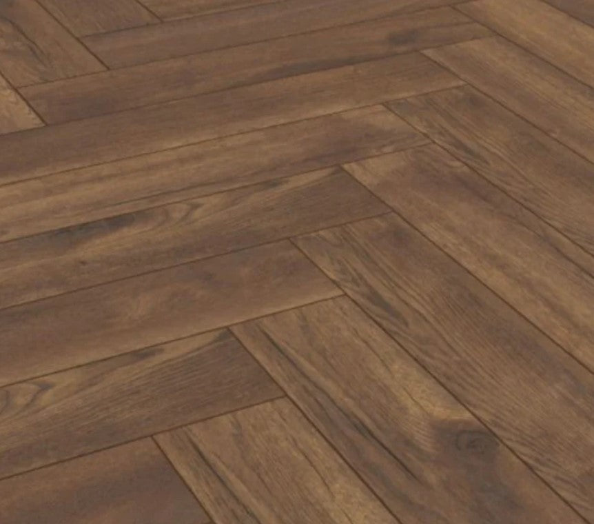 Bonetto Herringbone Sovereign Oak 8mm Laminate Flooring