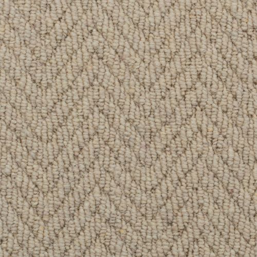 Designer Loop Collection Ecru Herringbone Carpet