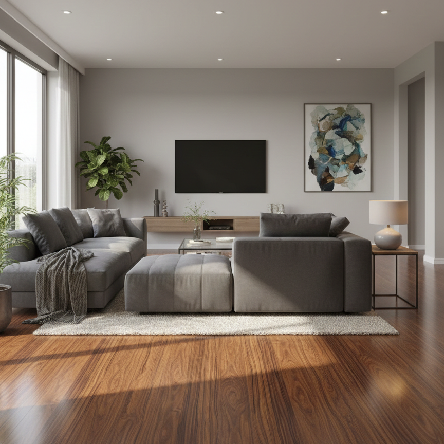 EziClick High Gloss Bourbon 8mm Laminate Flooring
