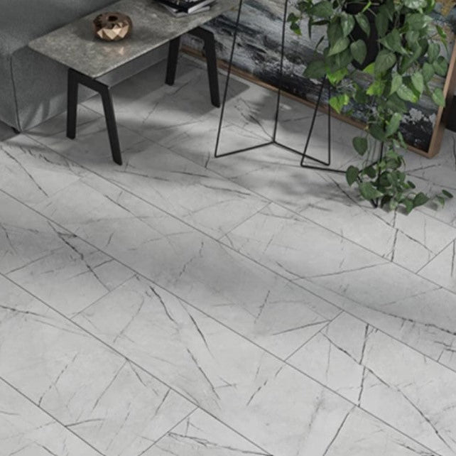 Living room with side table and fake plant and AGT Mood XLarge Marine PRK1001 10mm Laminate Flooring