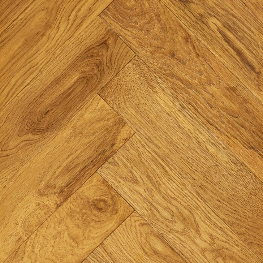 Cotswold Herringbone Brushed UV Lacquered Golden Glow HB-4 Engineered Wood Flooring