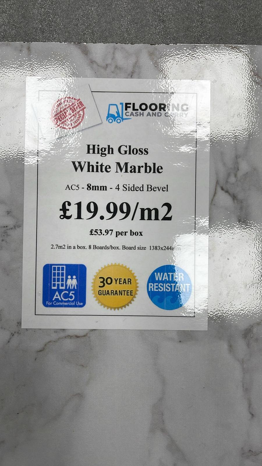 High Gloss White Marble