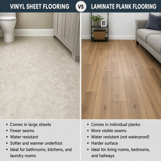 Sheet Vinyl vs Laminate Flooring: Key Differences