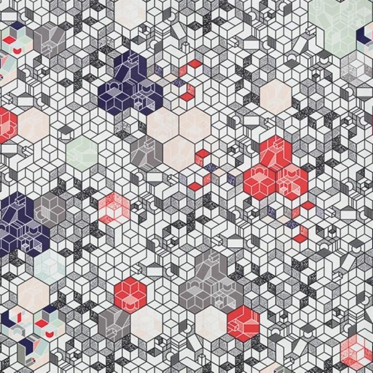 Forbo Modul Up 19 Db Graphic 9307up4319 Pastel Kubik Commercial Flooring
