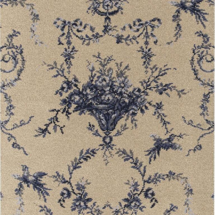 Brintons Classic Florals Nouveau 3/50365 Toile Empire Blue Carpet