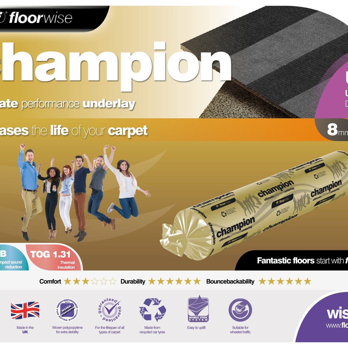 Floorwise Champion Underlay 8mm