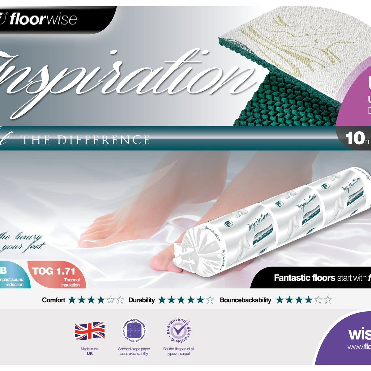 Floorwise Feel the Difference Inspiration Underlay 10mm