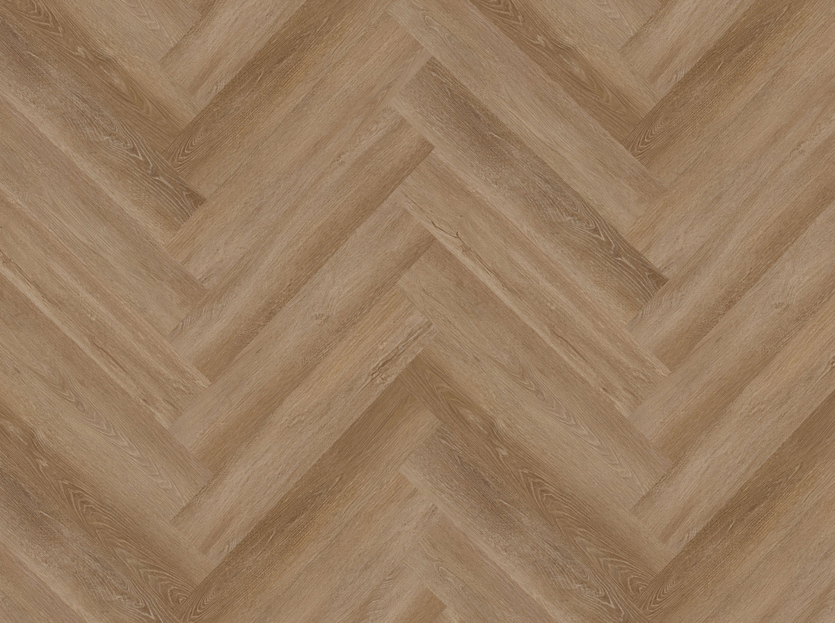 Alva Herringbone Ash Brown Luxury Vinyl Flooring