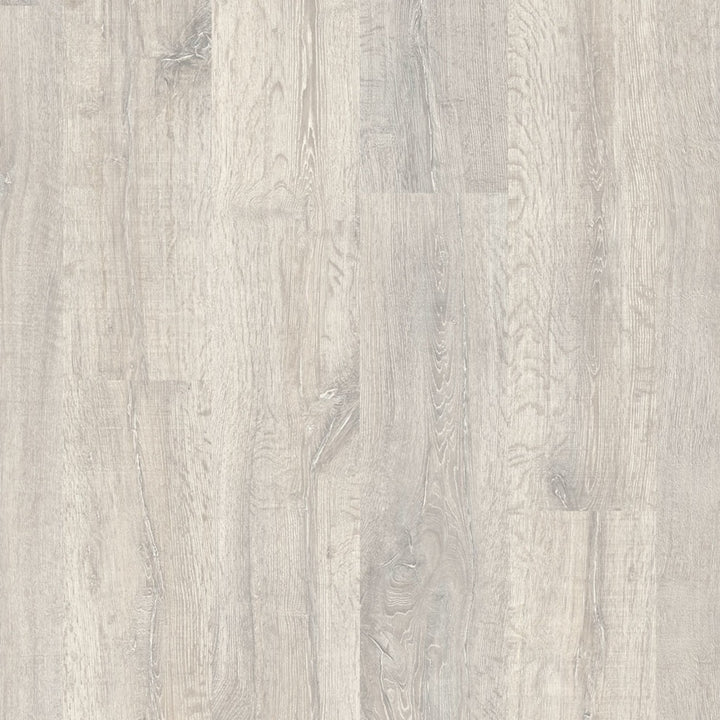A close-up of Quickstep CLASSIC RECLAIMED WHITE PATINA OAK CL1653 8mm Laminate Flooring