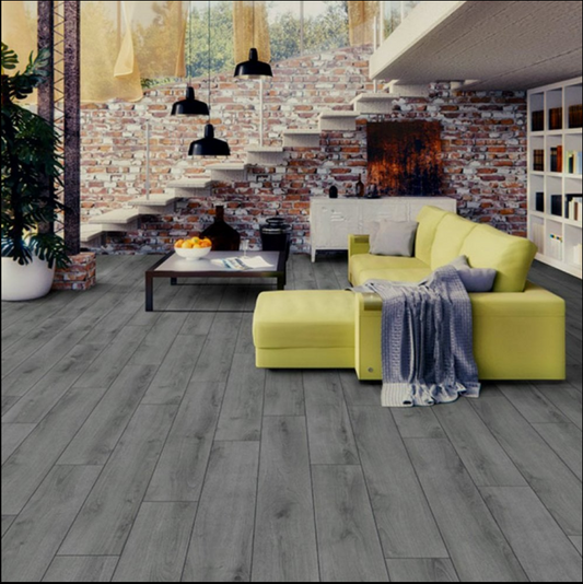 Millenium Oak Grey laminate flooring room scene