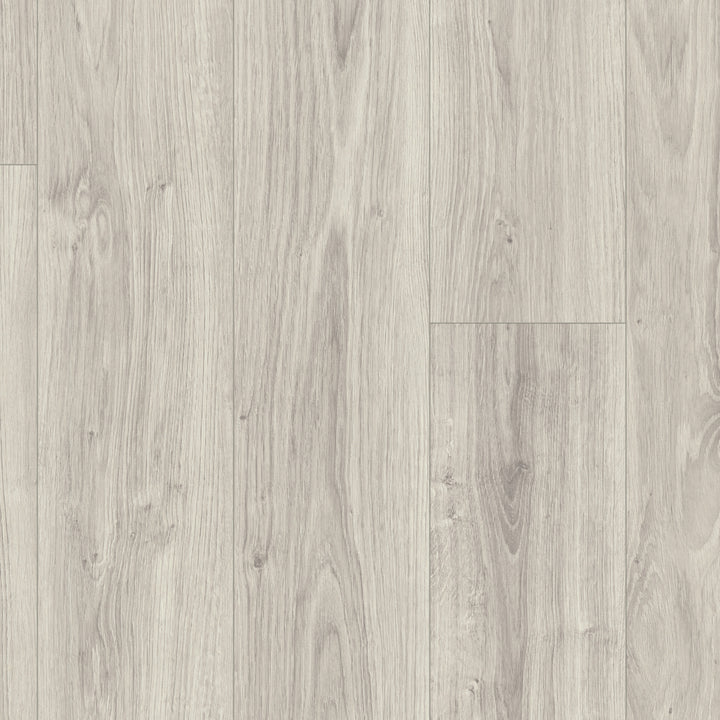 A close up of Hydro Lock Daintree Glacier Oak 7mm Laminate Flooring