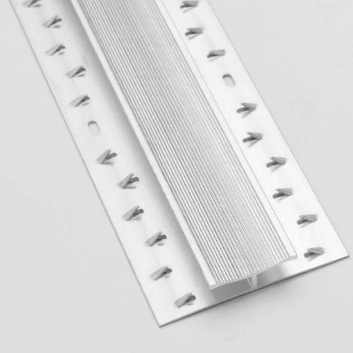 Silver Double Carpet to Carpet Metal Door Bar 14mm