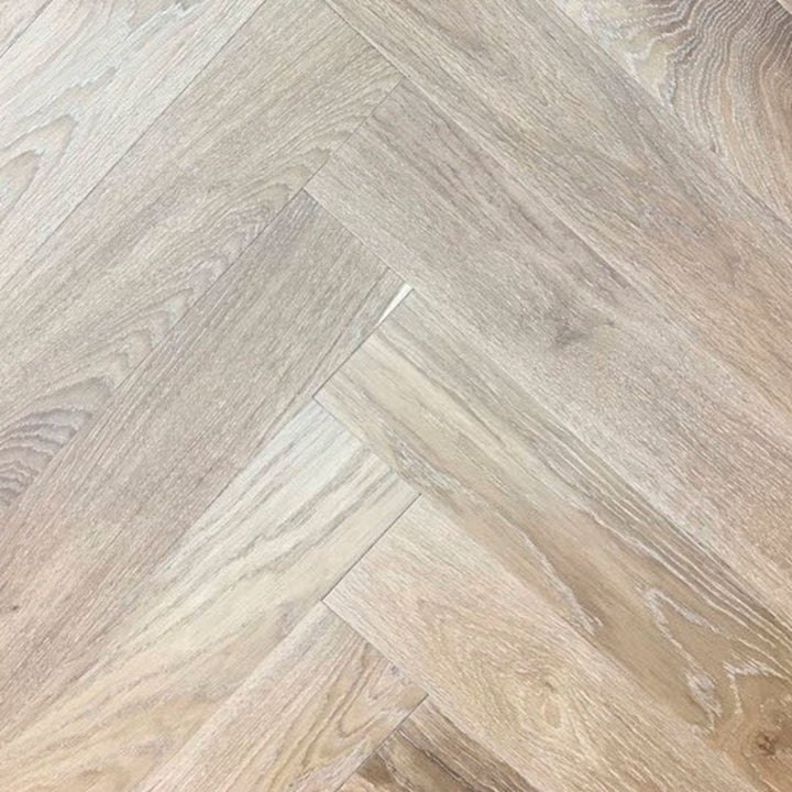 Elka Oak Glue 14mm Real Herringbone Light Smoked ELKA14HBLSOAK Engineered Wood Flooring