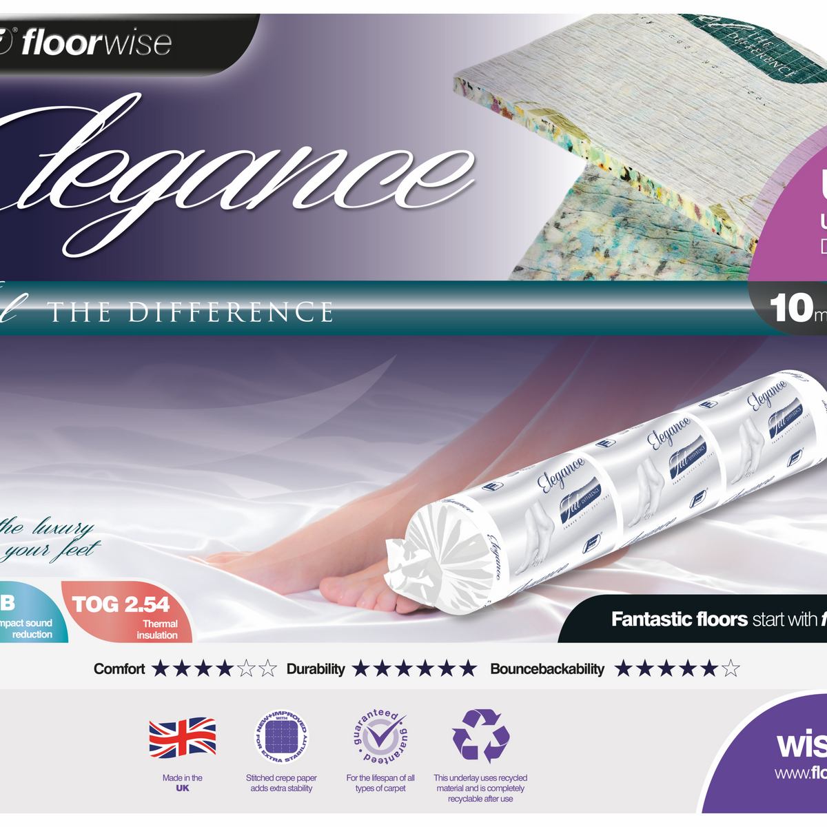 Floorwise Feel the Difference Elegance Underlay 10mm