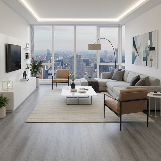 EziClick High Gloss Ice 8mm Laminate Flooring