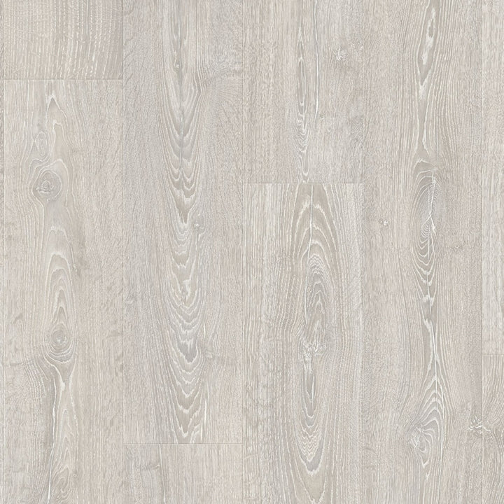A close-up of Quickstep IMPRESSIVE ULTRA PATINA CLASSIC OAK GREY IMU3560 12mm Laminate Flooring