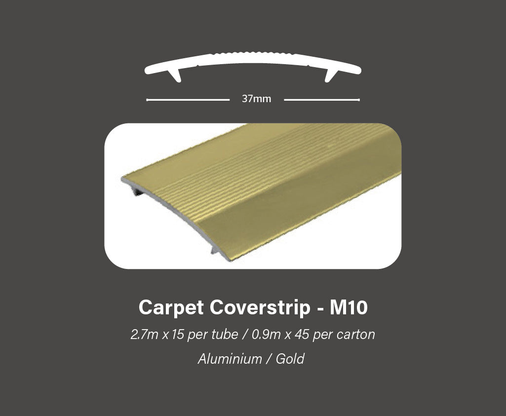Gripperrods Metals 2.7 Full Tubes M10.g Gold Carpet Coverstrip