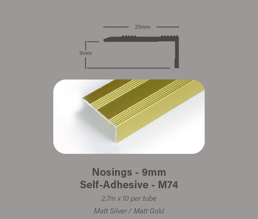 Gripperrods Metals 2.7 Full Tubes M74.mg Matt Gold Nosings 9mm S.a