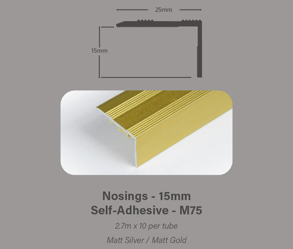 Gripperrods Metals 2.7 Full Tubes M75.mg Matt Gold Nosings 15mm S.a