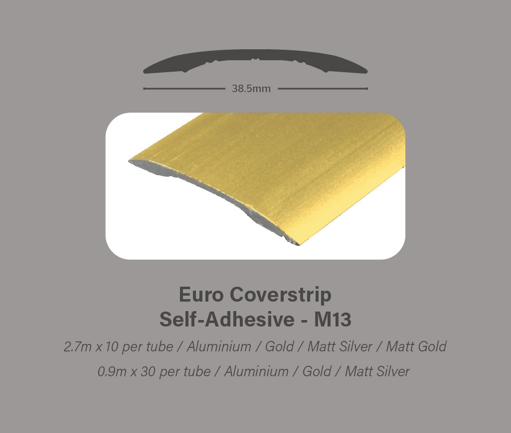 Gripperrods Metals 0.9 Full Tubes M13.g Gold Euro Coverstrip S.a