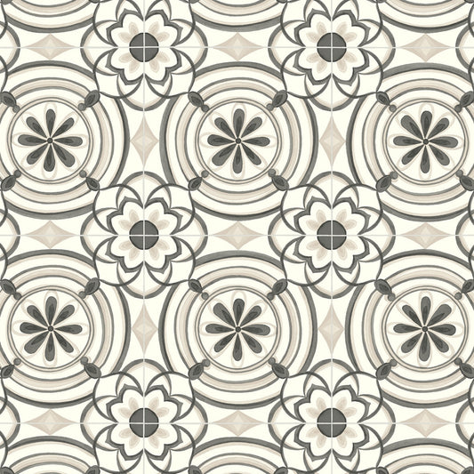 Orlando Beige Spanish Tile Vinyl Flooring