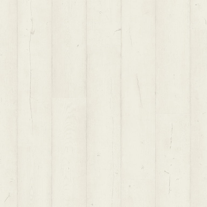 A close-up of Quickstep CAPTURE PAINTED OAK WHITE SIG4753 9mm Laminate Flooring