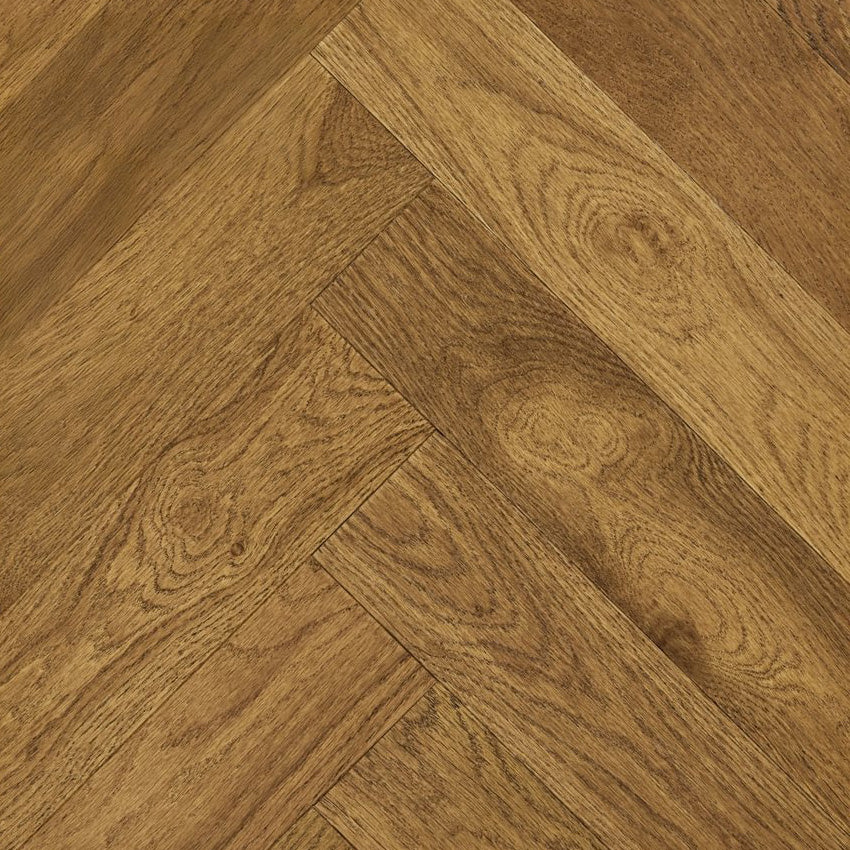 Cotswold Herringbone Brushed UV Lacquered Bourbon HB-5 Engineered Wood Flooring