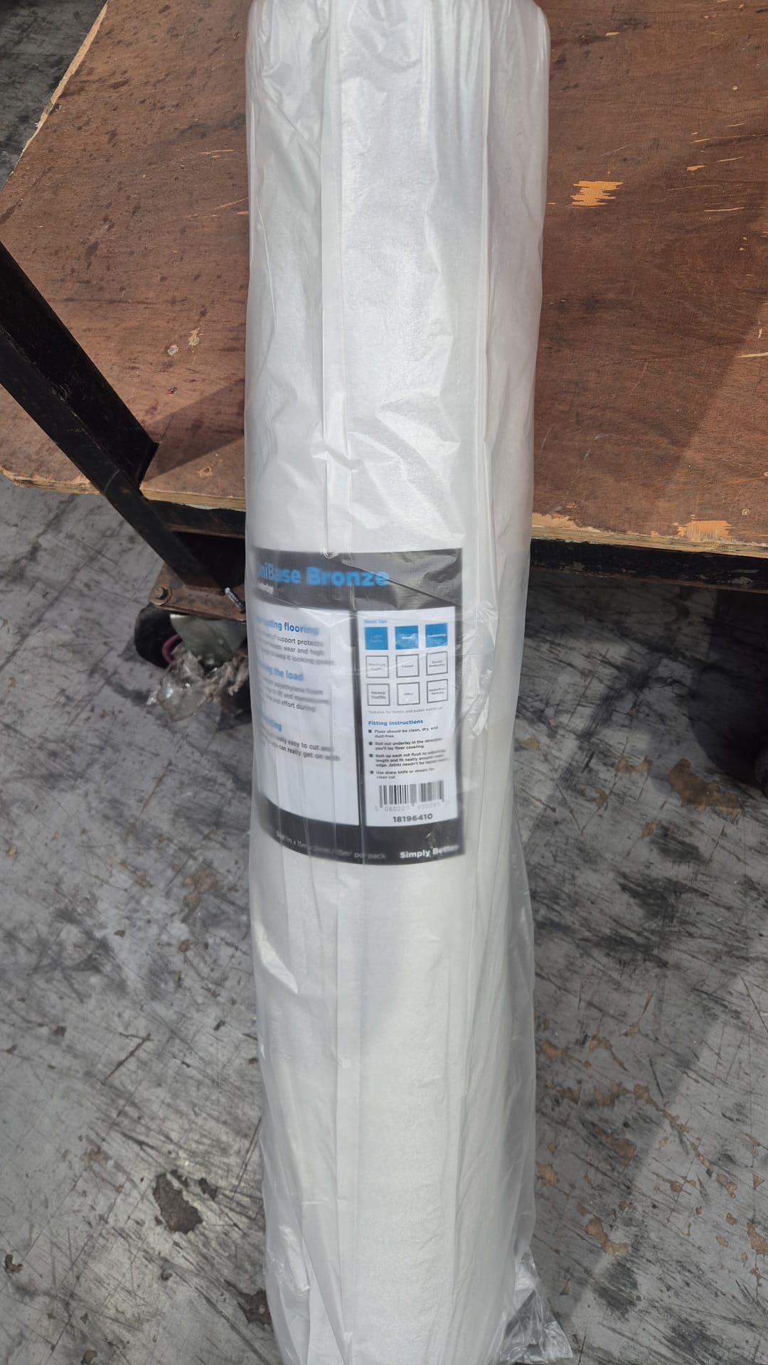 Flooring boxes stacked