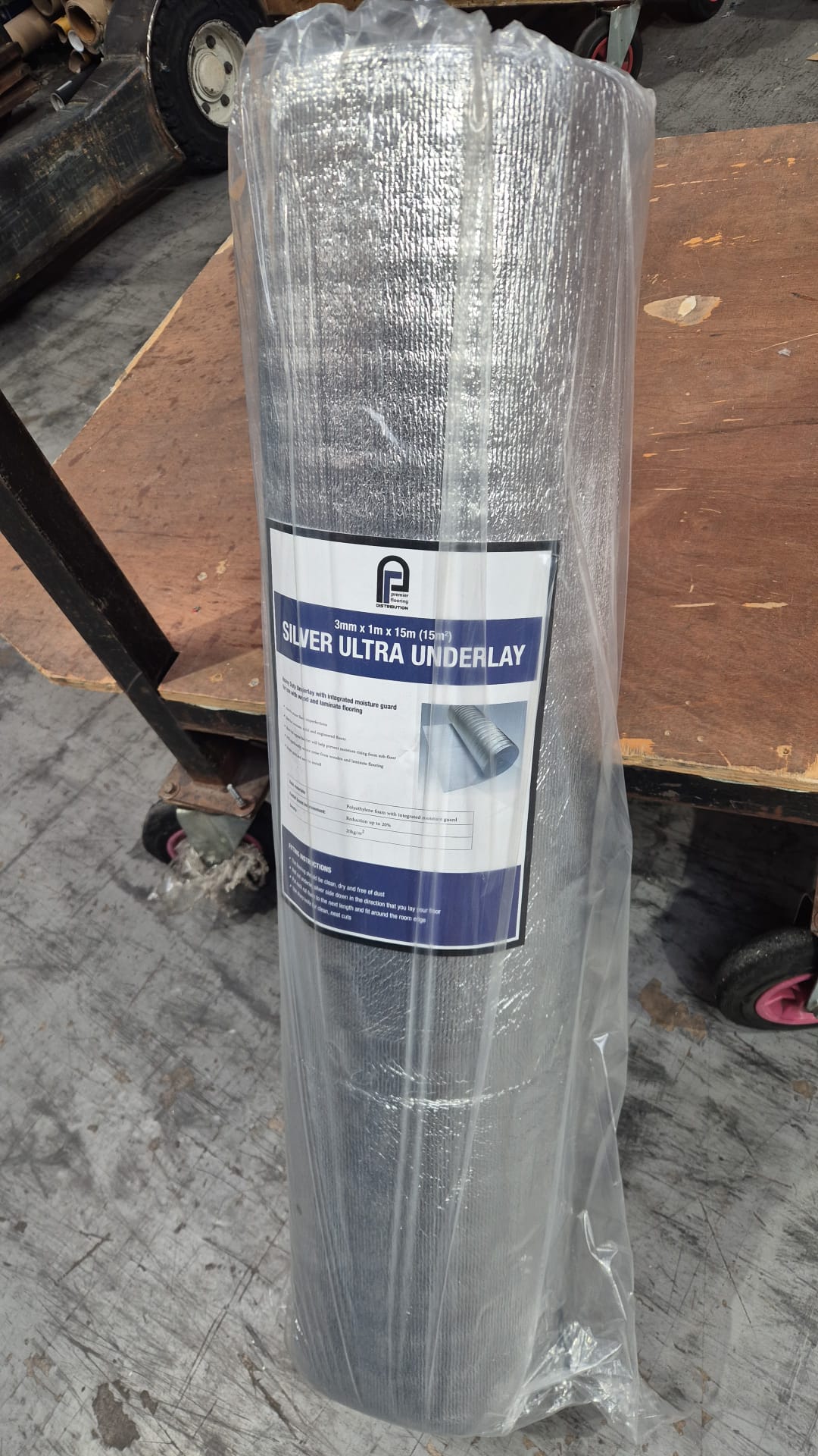 Flooring materials in warehouse