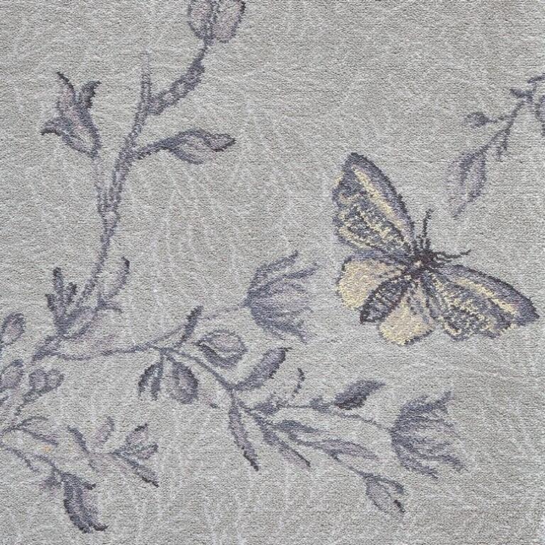 Brintons Timorous Beasties 10/50156 Silver Ruskin Butterfly Carpet