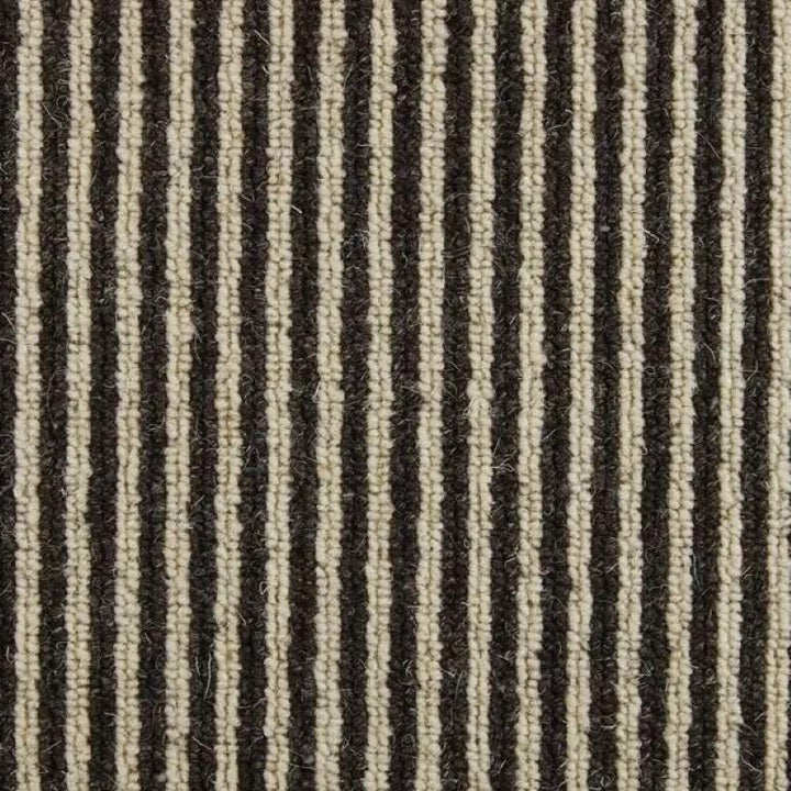 Kingsmead Carpets Mineral Stripe Wool Loop Jet Carpet