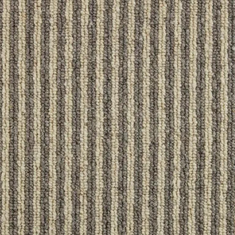 Kingsmead Carpets Mineral Stripe Wool Loop Mercury Carpet