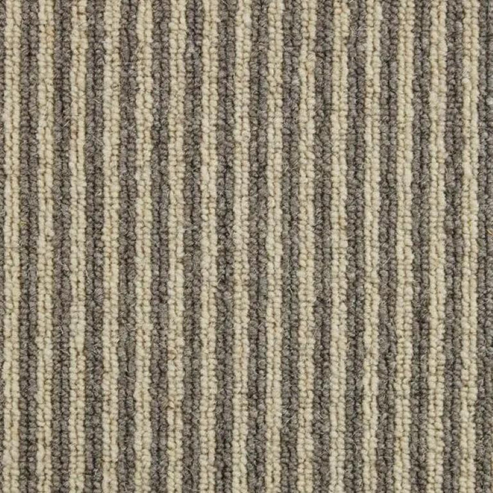 Kingsmead Carpets Mineral Stripe Wool Loop Mercury Carpet