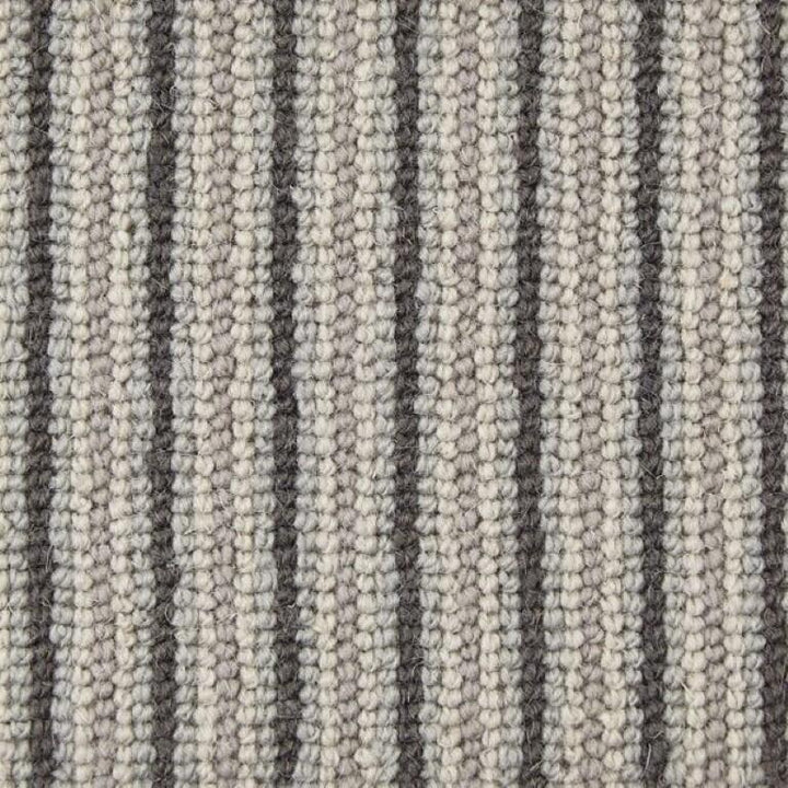 Manx Tomkinson Natural Shades Wool Loop Stripe Thunder Carpet