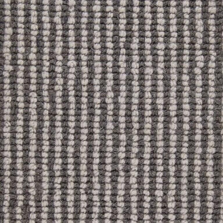 Manx Tomkinson Natural Shades Wool Loop Stripe Smoke Carpet