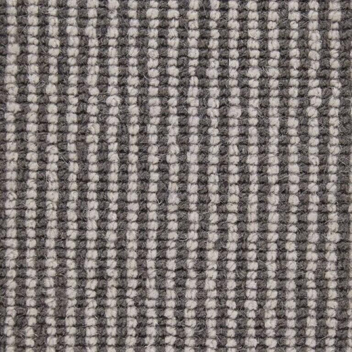 Manx Tomkinson Natural Shades Wool Loop Stripe Smoke Carpet