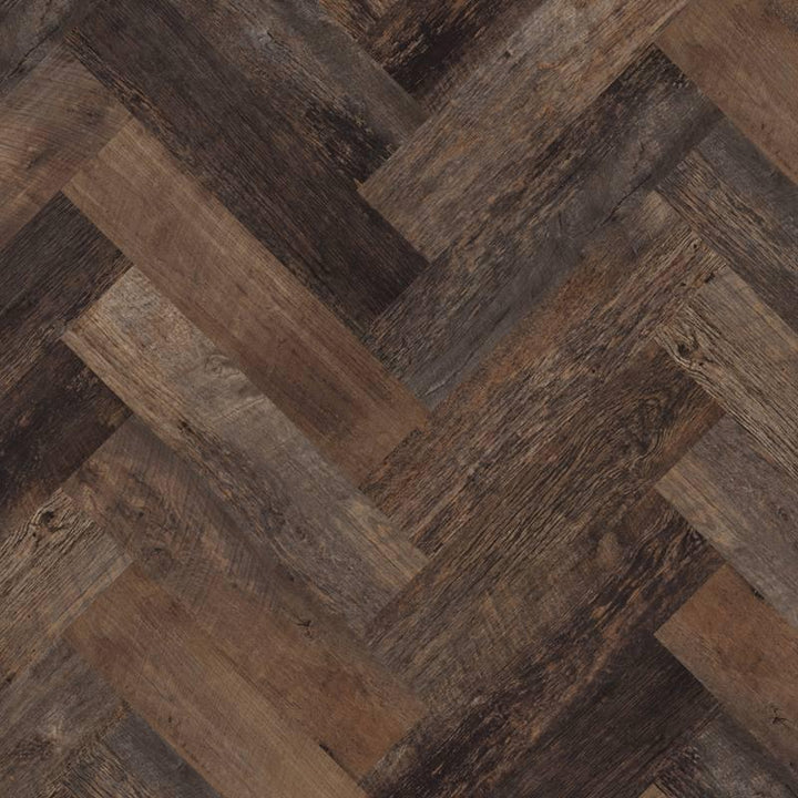 Karndean Van Gogh Epc Herringbone Sm-vgw123-rkp Salvaged Barnwood Luxury Vinyl Flooring