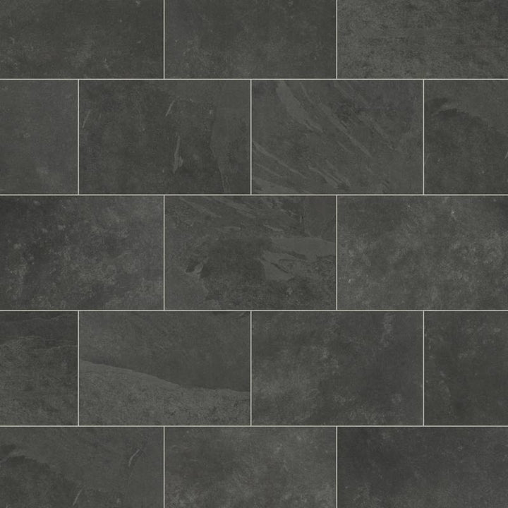 Karndean Knight Stone St15 Black Riven Slate Luxury Vinyl Flooring
