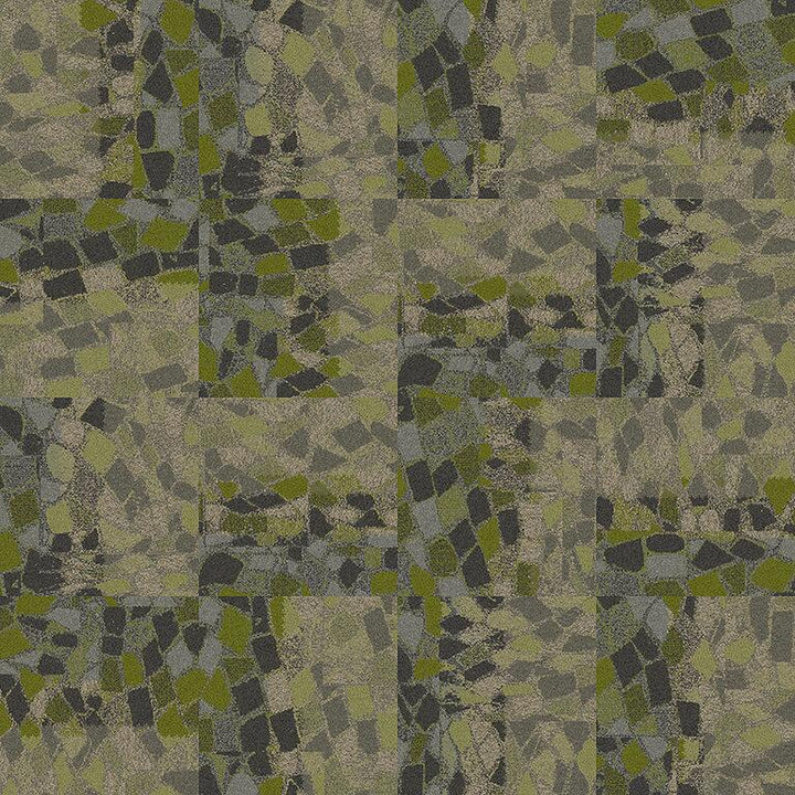 Interface Stone Course 8343001 Green Stone Carpet Tiles