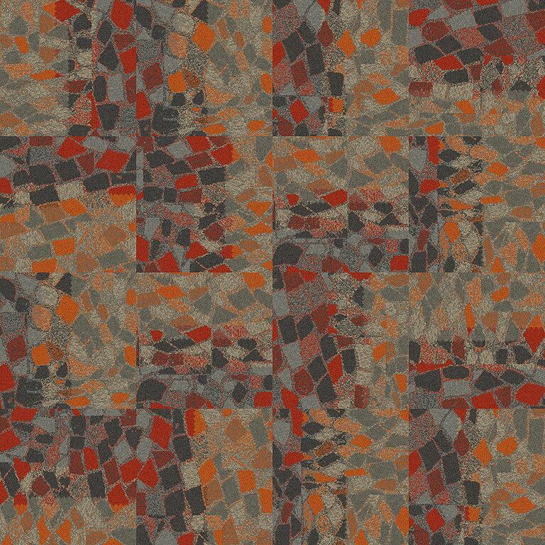 Interface Stone Course 8343001 Orange Stone Carpet Tiles