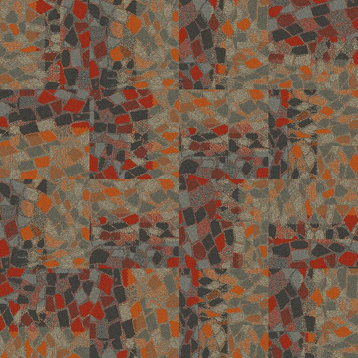 Interface Stone Course 8343001 Orange Stone Carpet Tiles