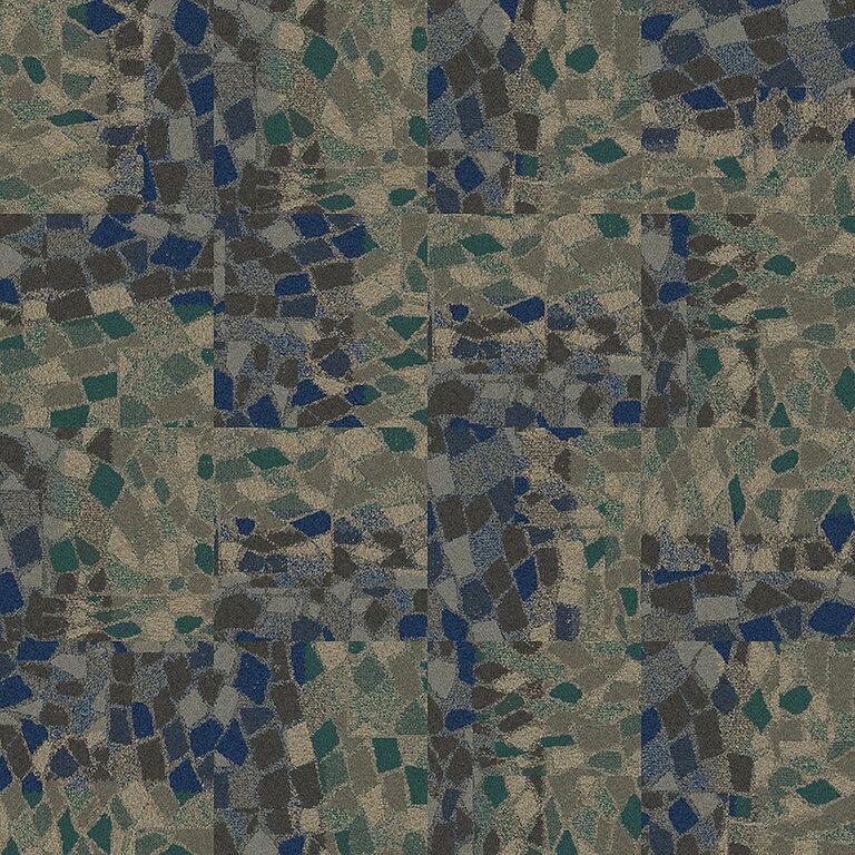 Interface Stone Course 8343001 Teal Stone Carpet Tiles